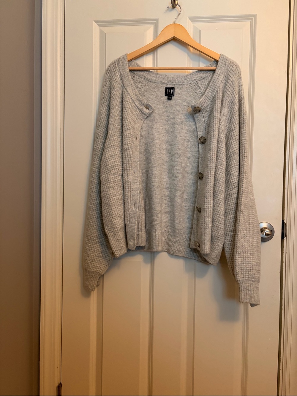 Gap Textured Heather Gray Cardigan
